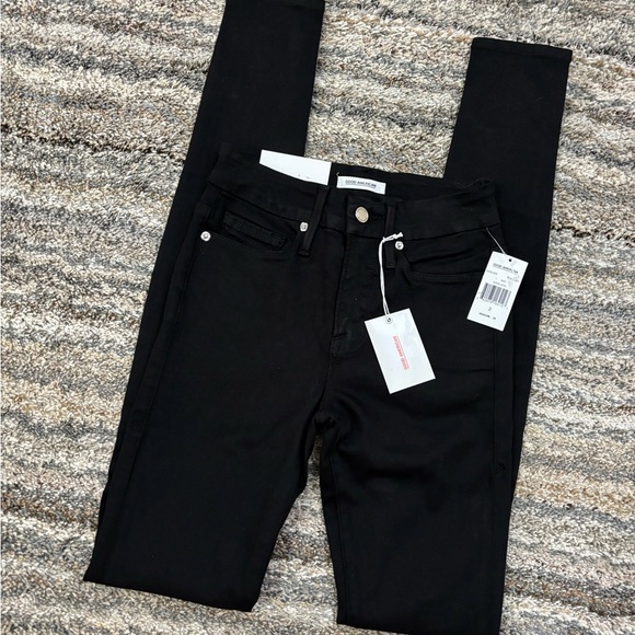 Good American Black High Rise Skinny Jeans Sz 2/26 NWT | Good American Good Legs - Picture 3 of 16